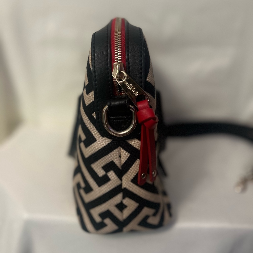 Spartina 449 Callahan Satchel Crossbody EUC Leather And Linen - Picture 11 of 14
